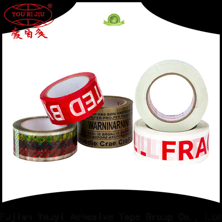 Yourijiu transparent bopp printed tape anti-piercing for strapping